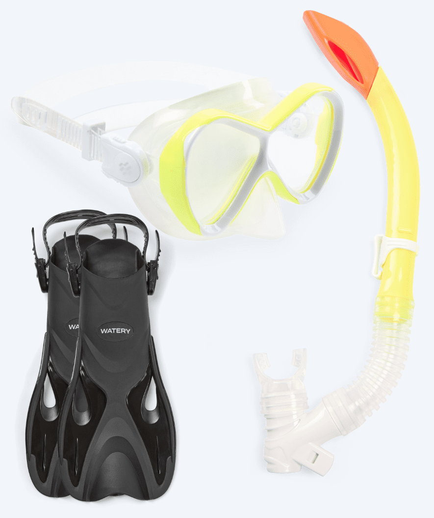 Watery kind snorkelset - Fisher/Triton - Geel