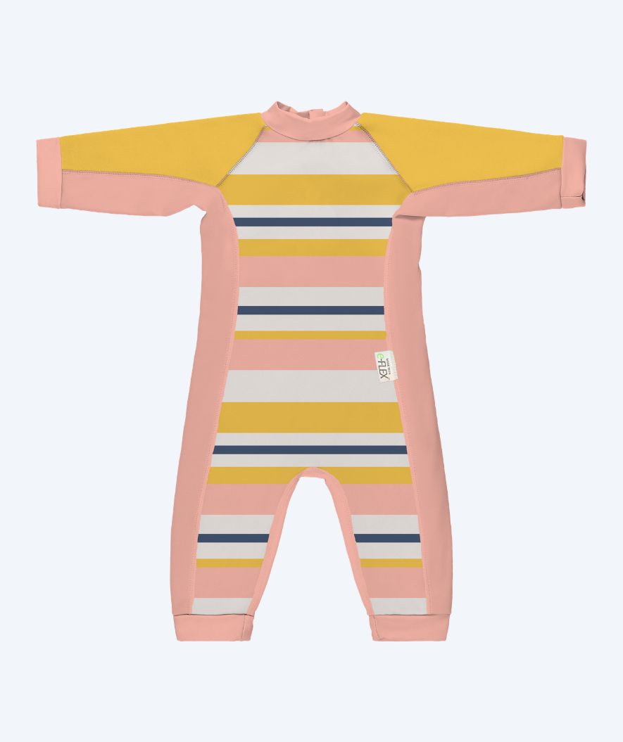 Konfidence kind wetsuit - SplashyTM - Geel/lichtroze