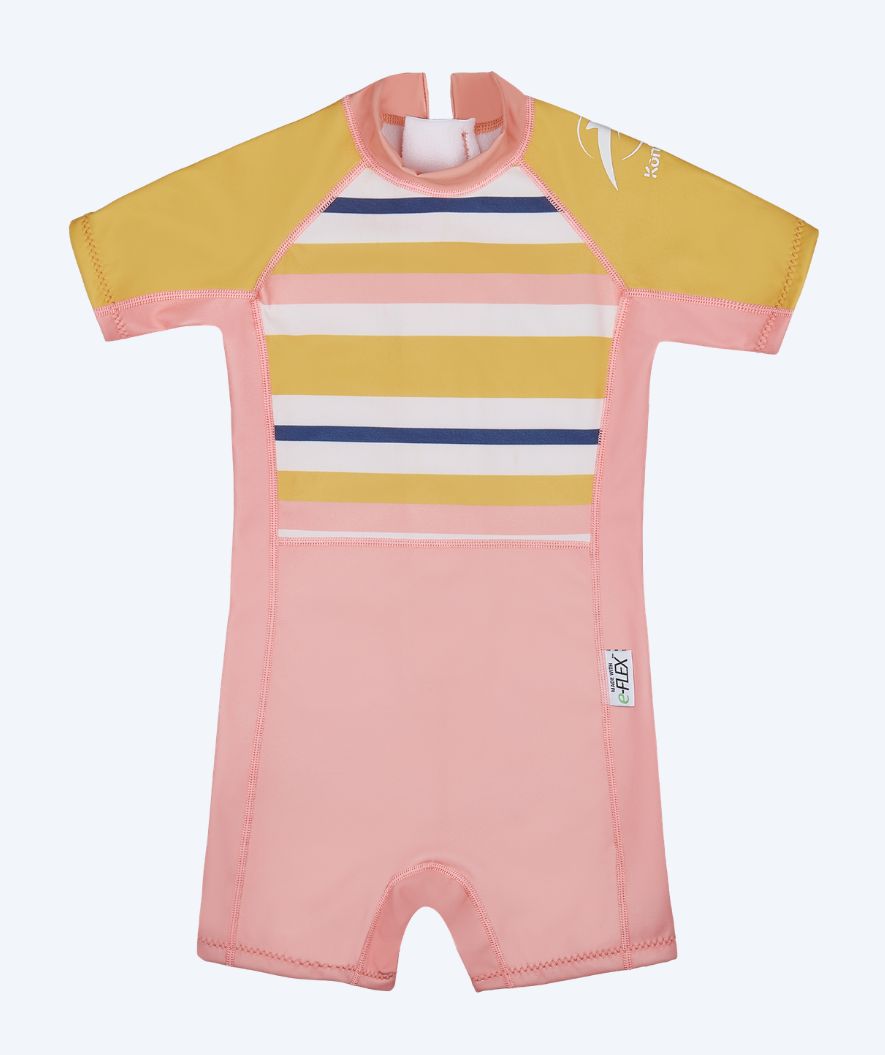 Konfidence kind wetsuit - Warma - Lichtroze/geel