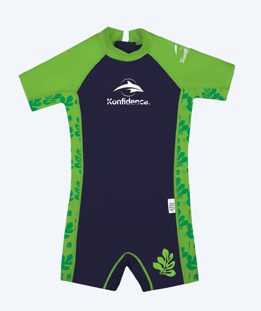 Konfidence kind wetsuit - Warma - Donkerblauw/groen