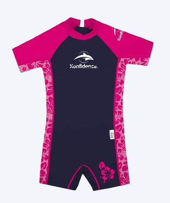 Konfidence kind wetsuit - Warma - Roze/donkerblauw
