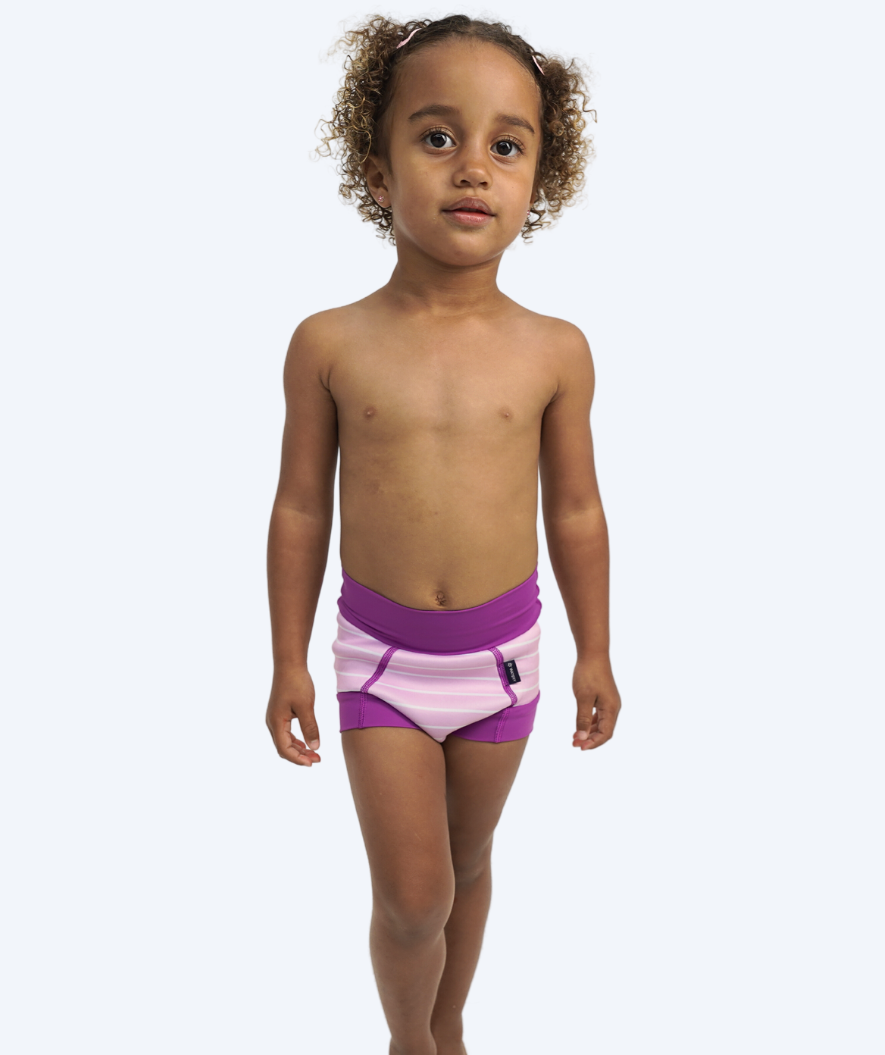 Watery zwemluiers - Neopreen Swim Nappy - Paarse Strepen