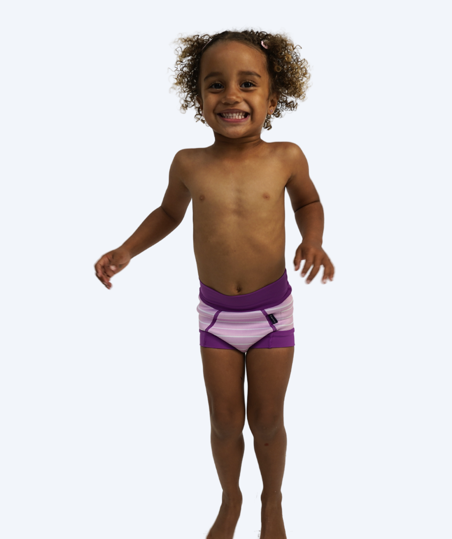 Watery zwemluiers - Neopreen Swim Nappy - Paarse Strepen