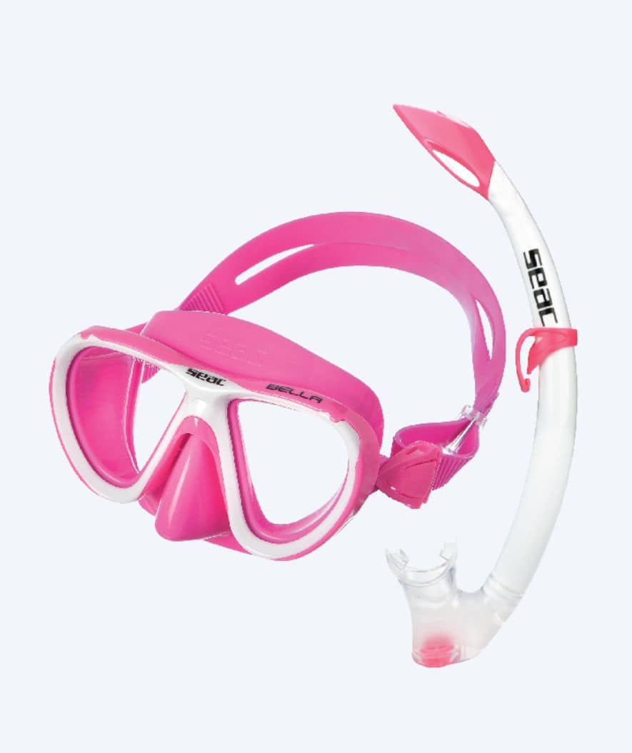 SEAC Combo snorkelset voor kinderen - Bella - Roze/wit