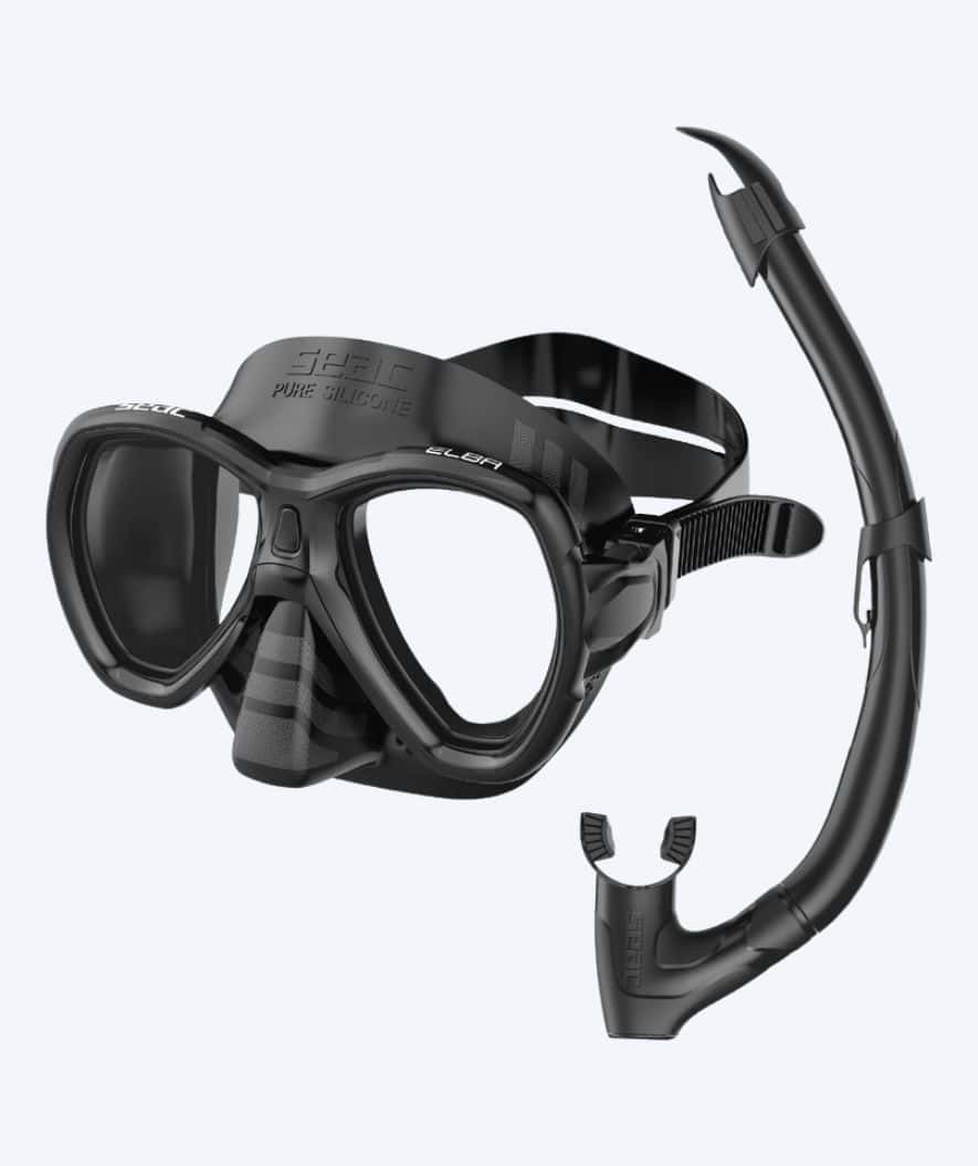 SEAC volwassenen Combo snorkelset - Elba - Zwart
