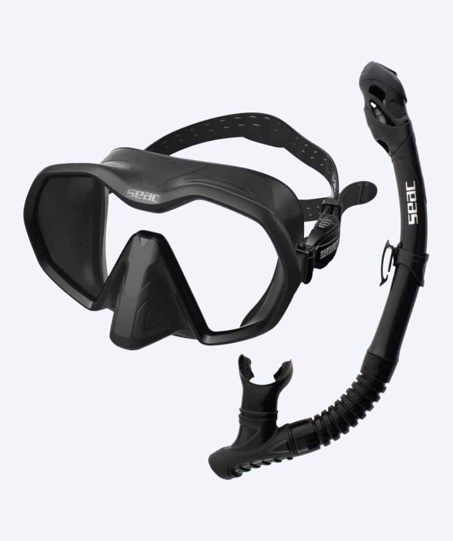 SEAC volwassenen Combo snorkelset - Icona - Zwart
