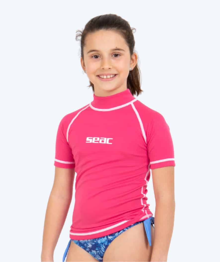 SEAC kind UV-shirt - T-Sun Short - Roze/wit
