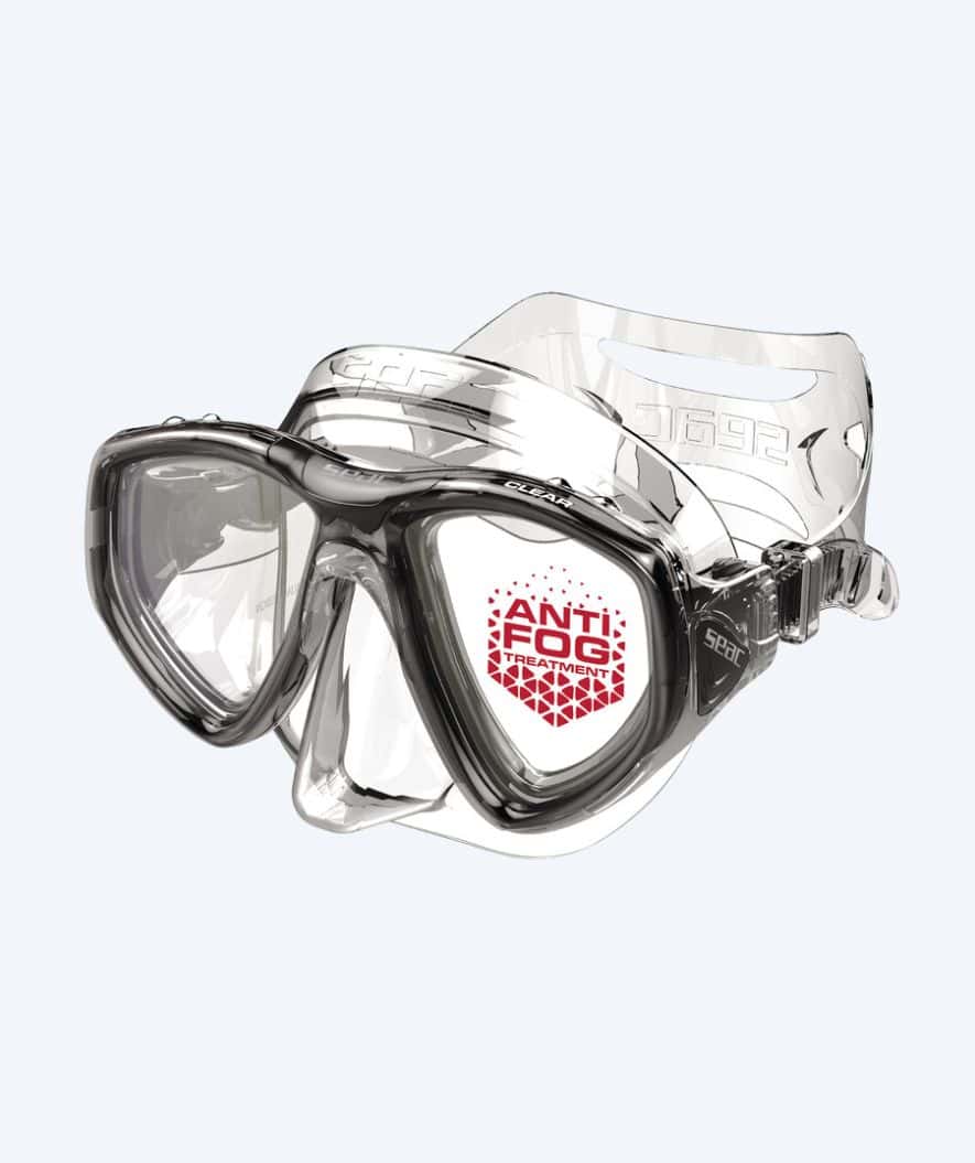 SEAC volwassenen duikbril - Clear - Zwart/helder