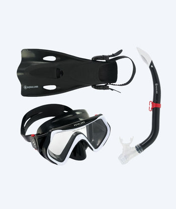 Aqualung kind snorkelset - Hero - Zwart/wit