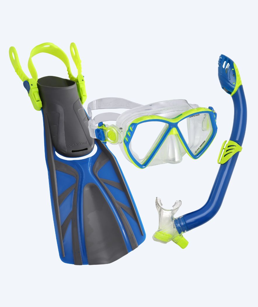 Aqualung kind snorkelset (8-18) - Regal - Blauw/groen