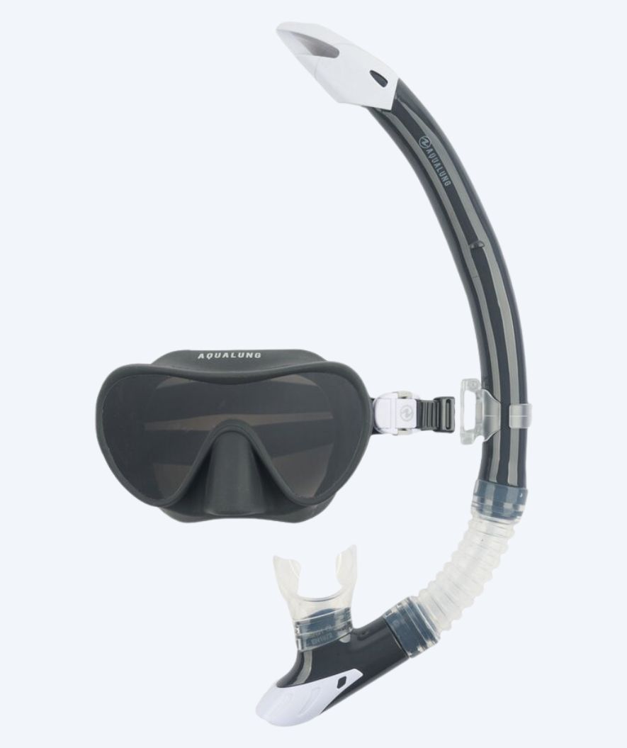 Aqualung volwassenen Combo snorkelset - Nabul - Grijs/wit (Smoke lens)