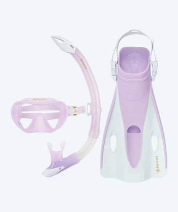 Aqualung volwassenen snorkelset - Nabul - Paars/wit