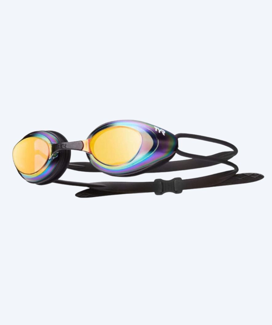TYR training zwembril - Blackhawk Racing Mirrored - Zwart/goud