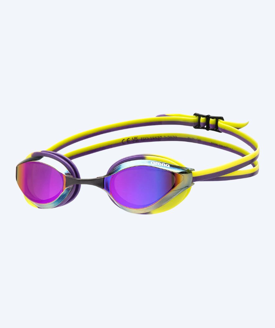 Arena Elite zwembril - Python - Geel/paars (Mirror-lens)