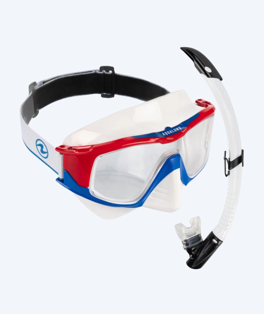 Aqualung volwassenen snorkelset - Vita - Wit/zwart