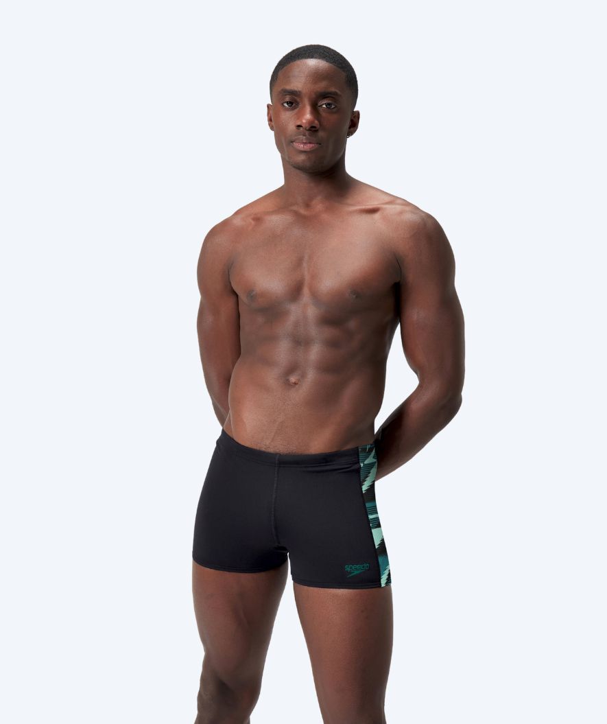 Speedo heren zwemboxers - Hyperboom Panel - Zwart/turkoois