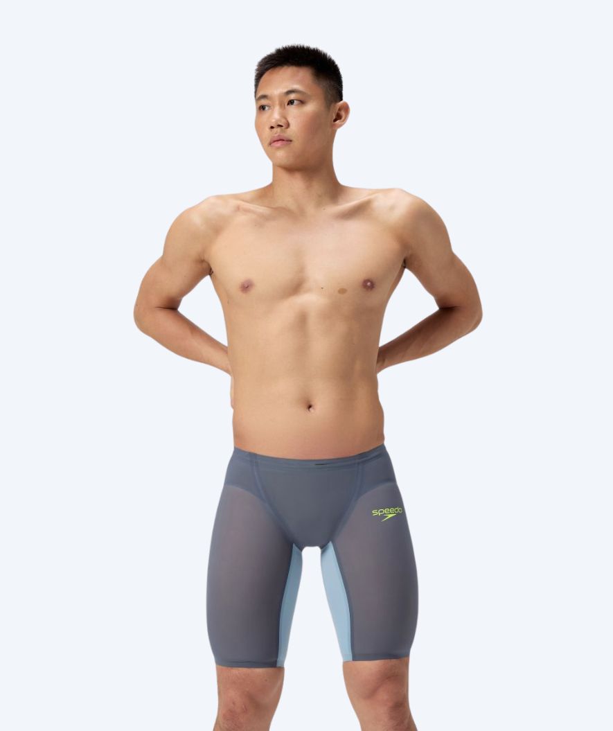 Speedo heren wedstrijd zwembroek - LZR Pure Valor 2.0 - Grijs/geel