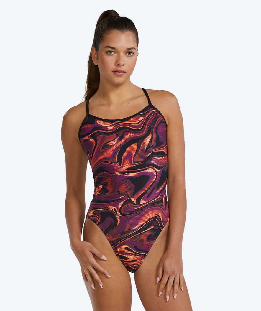 TYR dames badpak - Durafast Elite Trinityfit - Zwart/goud