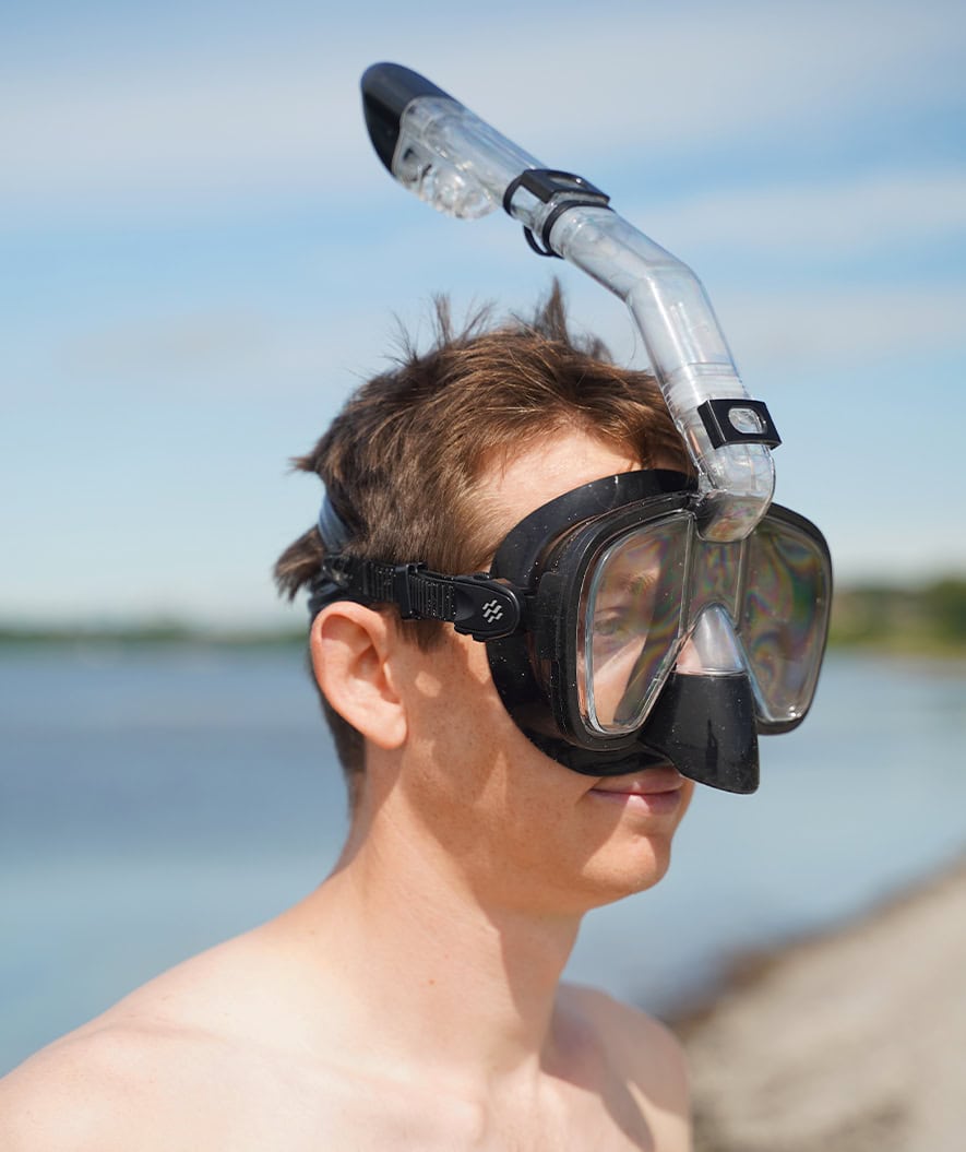 Watery volwassenen snorkelmasker - Pearl - Zwart