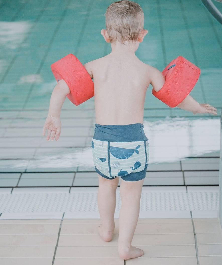 Watery zwemluiers - Neopreen Swim Nappy - Paarse Strepen