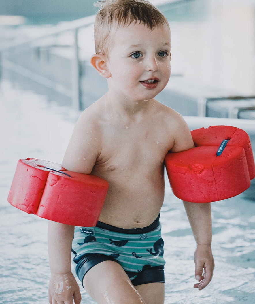 Watery zwemluiers - Neopreen Swim Nappy - Paarse Strepen