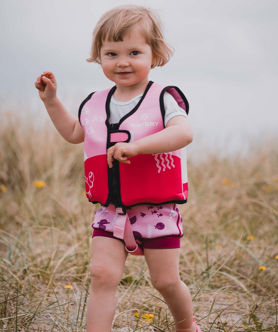 Watery zwemluiers - Neopreen Swim Nappy - Atlantisch Roze