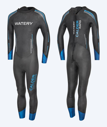 Watery heren wetsuit - Calder Rapid - Zwart/blauw