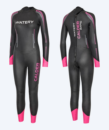 Watery dames wetsuit - Calder Rapid - Zwart/Roze
