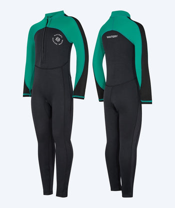 Watery kind wetsuit - Calypso Full-Body - Groen/zwart