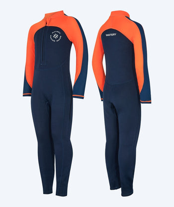 Watery kind wetsuit - Calypso Full-Body - Oranje/blauw