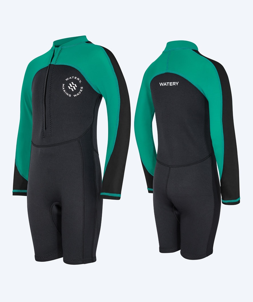 Watery kind UV wetsuit - Calypso Lange Mouwen - Groen/zwart