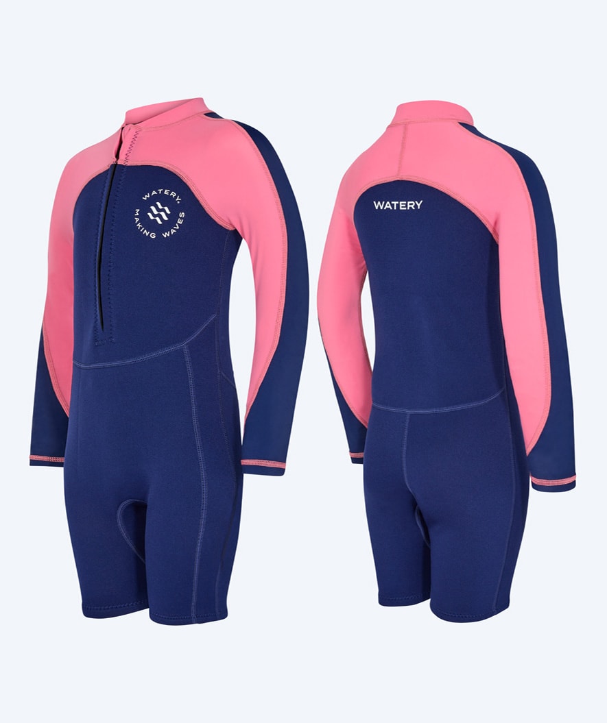 Watery kind UV wetsuit - Calypso Lange Mouw - Roze