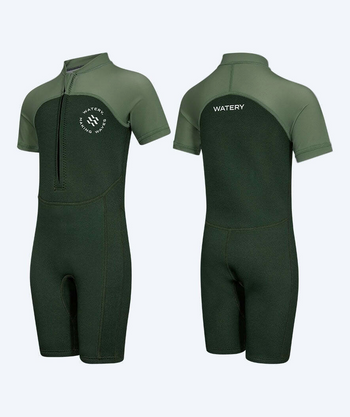 Watery UV kind wetsuit - Calypso Shorty - Groen/lichtgroen