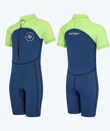 Watery kind UV wetsuit - Calypso Shorty - Atlantisch groen