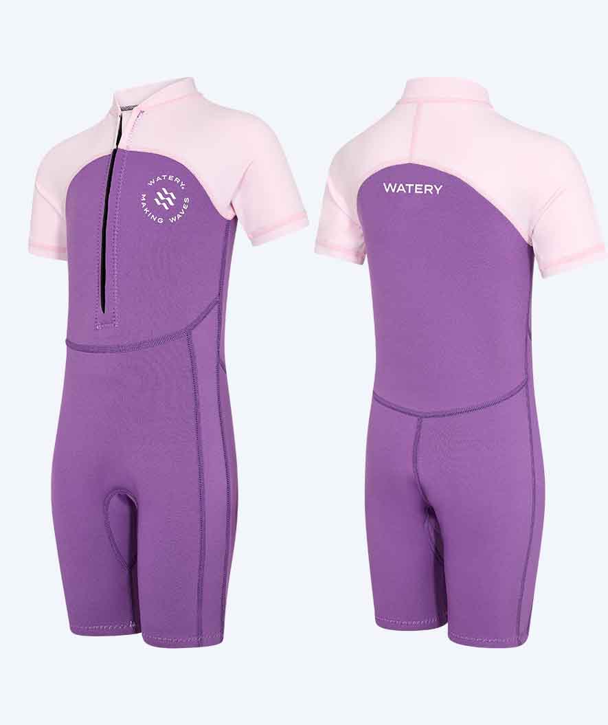 Watery kind UV wetsuit - Calypso Shorty - Atlantisch paars