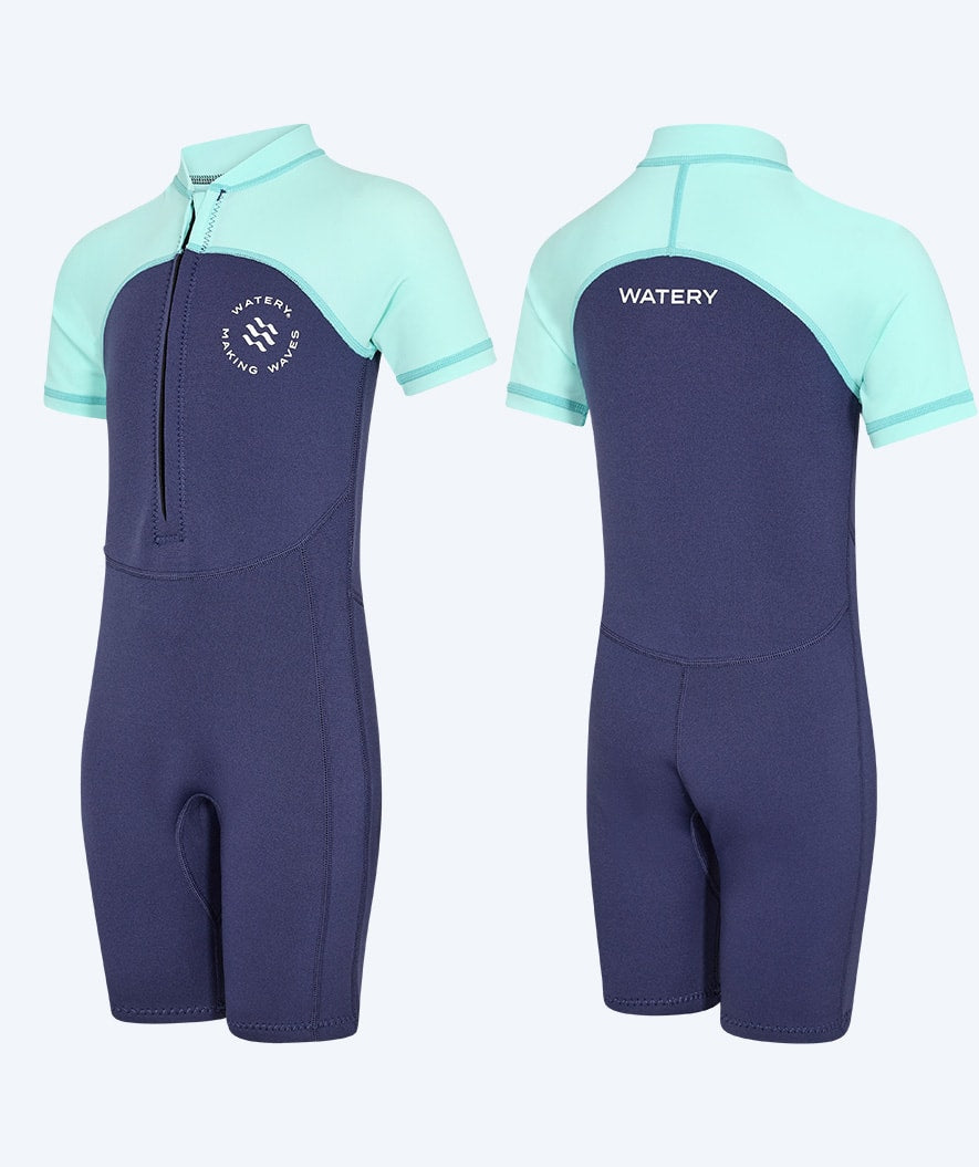 Watery kind UV wetsuit - Calypso Shorty - Atlantisch turquoise