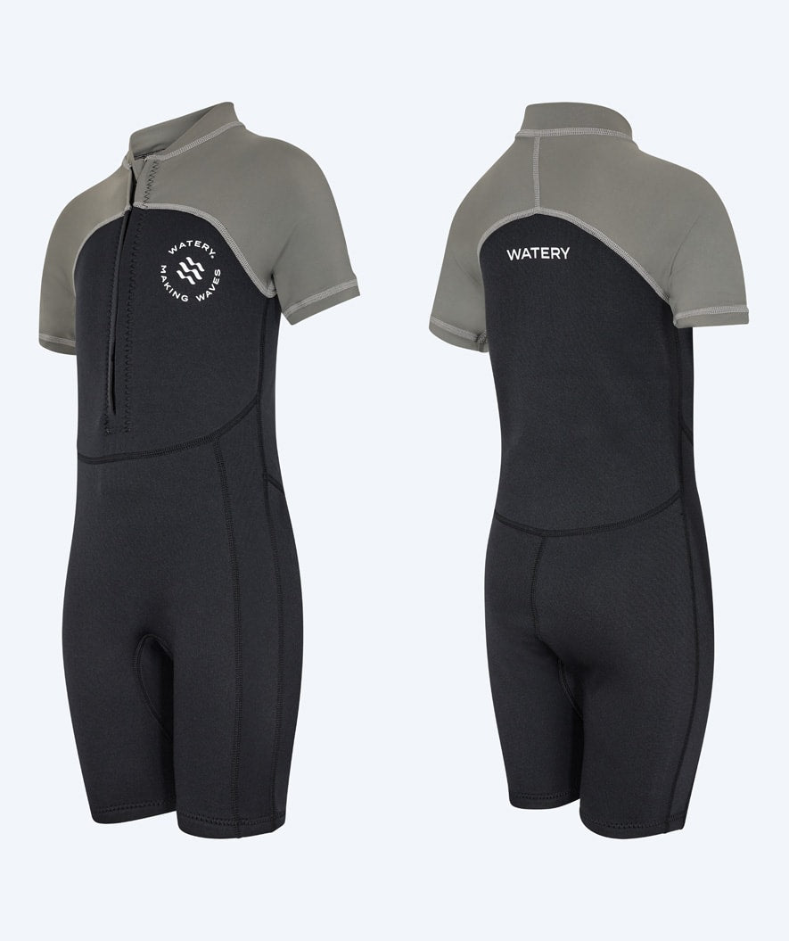 Watery kind UV wetsuit - Calypso Shorty - Grijs/zwart