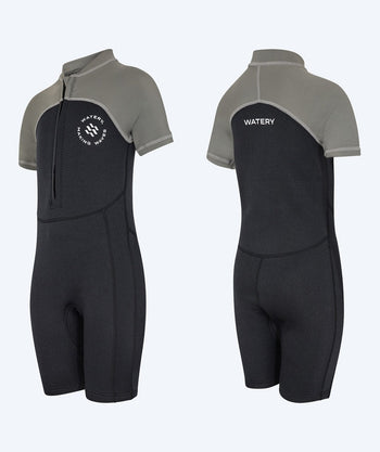 Watery kind UV wetsuit - Calypso Shorty - Grijs/zwart