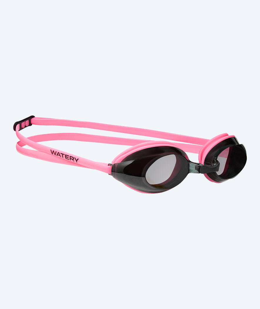 Watery bijziende zwembril op sterkte voor kinderen - (-1.5) – (-8.0) - Catch - Roze (Smoke lens)