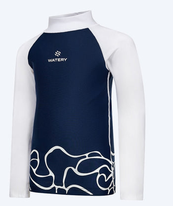 Watery kind UV shirt - Chilton Lange Mouwen Rashguard - Donkerblauw/wit