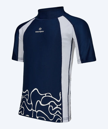 Watery kind UV shirt - Chilton Korte Mouwen Rashguard - Donkerblauw/wit