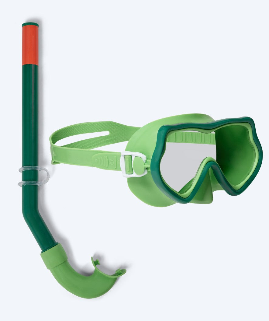 Watery kind Combo snorkelset (4-10) - Pulina - Groen