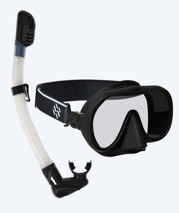 Watery volwassenen Combo snorkelset (vanaf 15 jaar) - Alton - Zwart