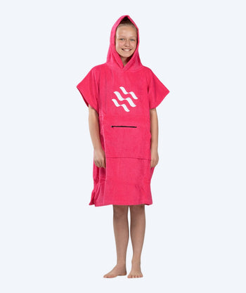 Watery junior badponcho (6-15) - Katoen - Roze