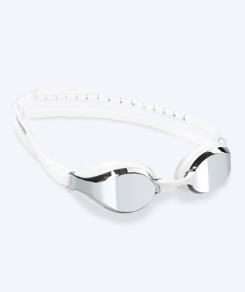 Watery Elite zwembril - Poseidon Mirror - Wit/zilver