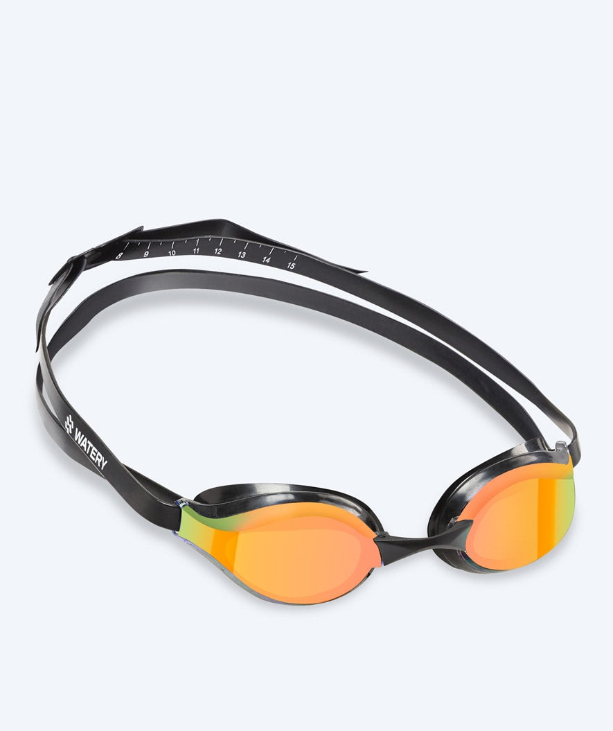 Watery Elite zwembril - Poseidon Mirror - Zwart/goud