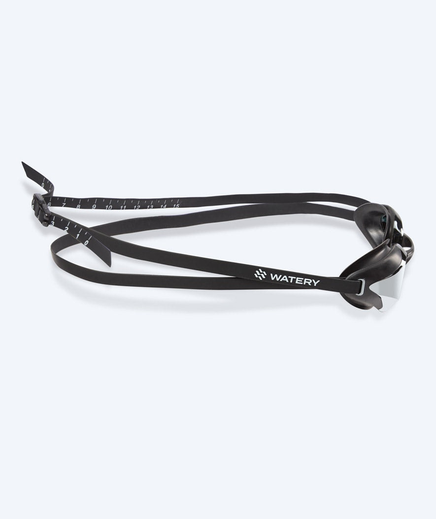 Watery Elite zwembril - Poseidon Ultra Mirror - Zwart/zilver