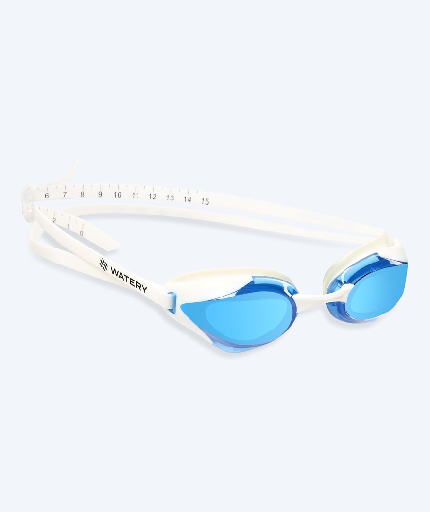 Watery zwembril - Poseidon Ultra Mirror - Wit/blauw