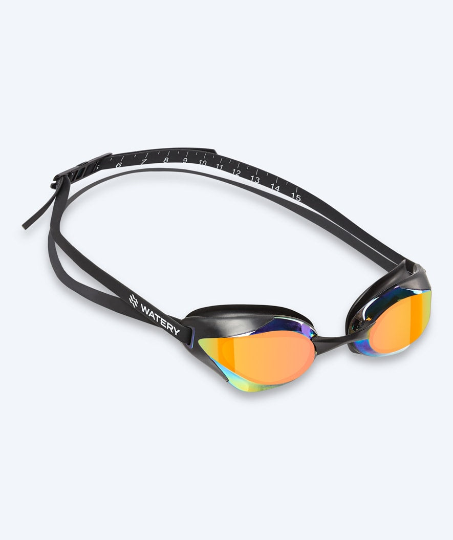 Watery Elite zwembril - Poseidon Ultra Mirror - Zwart/goud