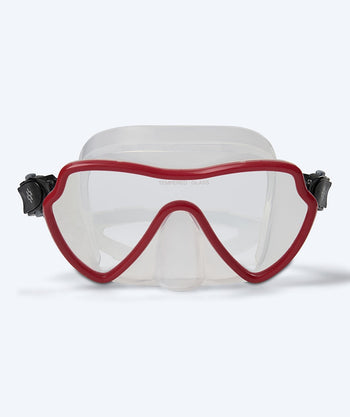 Watery volwassenen duikmasker (vanaf 15 jaar) - Fraser - Rood/helder